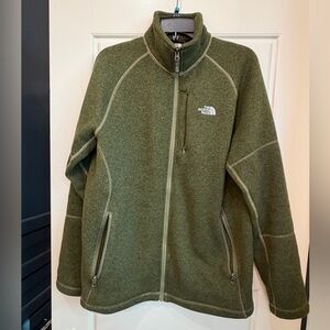 The North Face Olive Green Zip-Up Fleece Jacket
